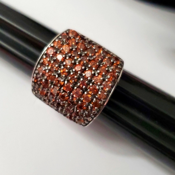 Bold Sterling Silver 925 Garnet Ring – A Statement of Passion and Power